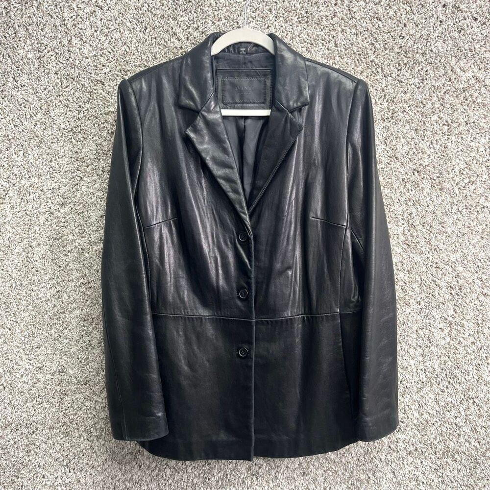 Avanti‎ Jacket Women’s Medium Black Leather 3 Button